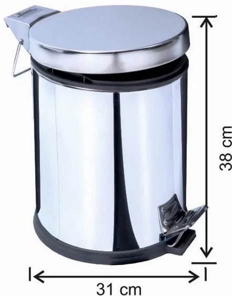 Garanti Metal 1014 Pedallı Çöp Kovası (20 Litre) ürün görseli 1