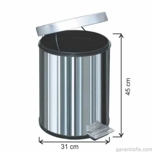 Garanti Metal 1015 Pedallı Çöp Kovası (30 Litre) ürün görseli 1