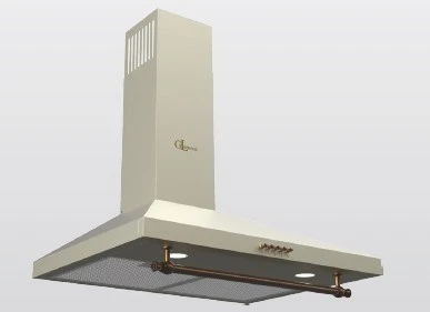 Gl General Gld 040RK Rustıc 90 cm Krem Rustik Davlumbaz - Resim 2
