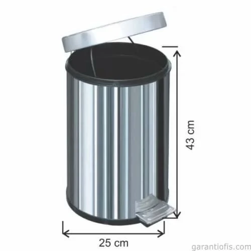Garanti Metal 1004 Pedallı Çöp Kovası (16 Litre) ürün görseli 1