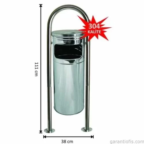 Garanti Metal 1735 Bahçe Tipi Çelik Çöp Kovası (34 Litre) ürün görseli 1