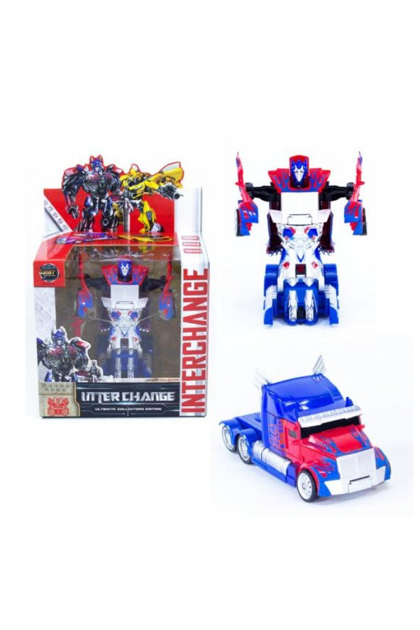 Tek Tuşla Robota Dönüşen Transformers Optimus Çek Bırak Araba - Resim 3