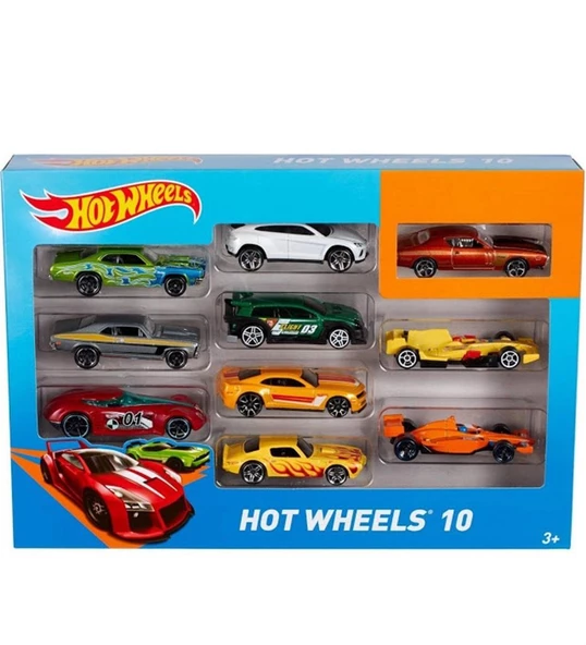 Hot Wheels 10'Lu Araba Seti - Lisanslı Orijinal Ürün ürün görseli 1