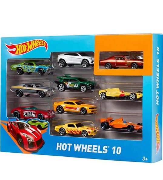 Hot Wheels 10'Lu Araba Seti - Lisanslı Orijinal Ürün - Resim 2