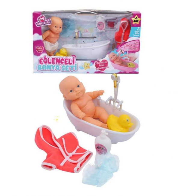 DZC KUZENLER AVM  Banyo Yapan Et Bebek Gerçek Su Devir Daimli Küvetli Bebek Fıskiyeli DEV KUTU ürün görseli 1