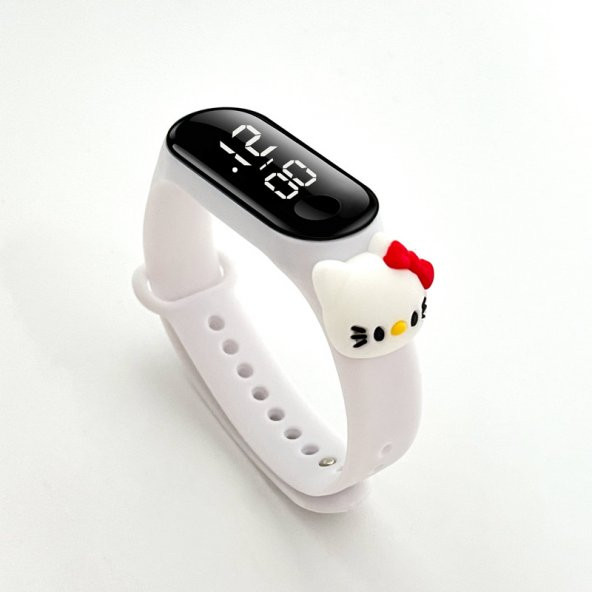 DZC KUZENLER AVM Hello Kitty Figürlü Led Dokunmatik Ekranlı Su Geçirmez Dijital Çocuk Ve Genç Kol Saati (AKILLI DEĞİLLER) ürün görseli 1