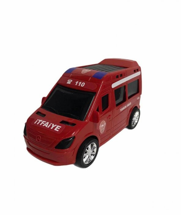 İtfaiye 110 Arabası Sürtmeli 23 CM oyuncak minibüs ürün görseli 1