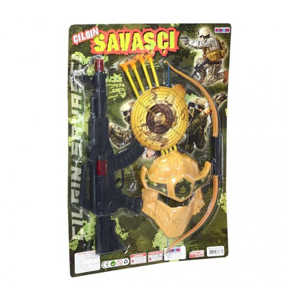 NİZAM Çılgın Savaşçı Silah ok yay maske seti oyuncak HEDEFLİ ürün görseli 1