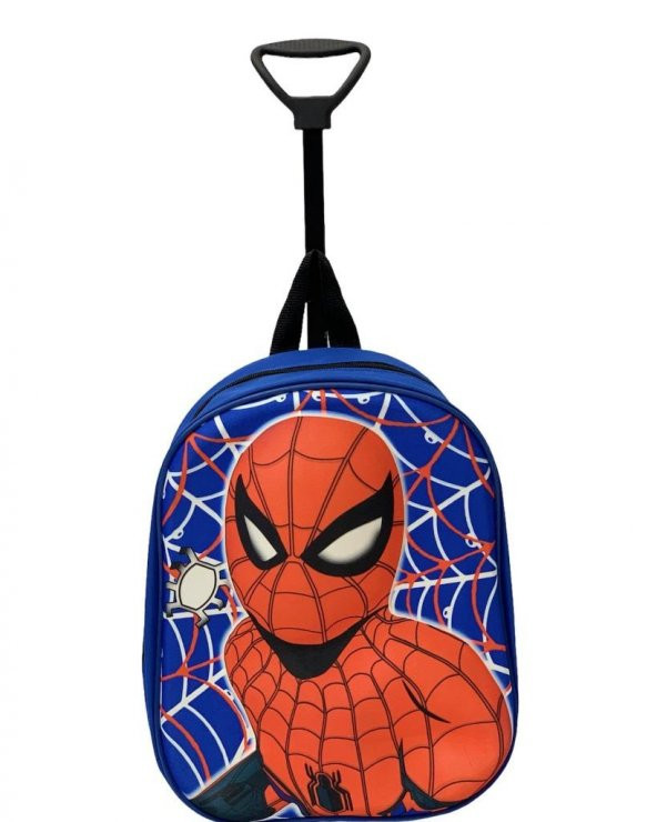 ÖRÜMCEK ADAM Anaokulu Kreş Çocuk Valiz Sırt Çantası Çekçekli SPİDERMAN TEKERLEKLİ ürün görseli 1