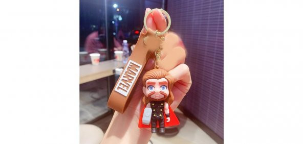 DZC KUZENLER AVM DENİZ KRALI MERVEL THOR SÜPER KAHRAMAN Karikatür Anime Figür PVC Bebek Anahtarlık Çanta Anahtarlık Süsü ürün görseli 1