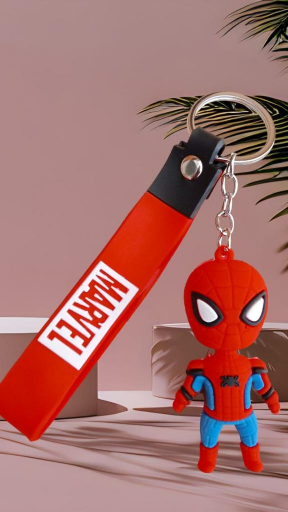 DZC KUZENLER AVM SPDERMAN ÖRÜMCEK Karikatür Anime Figür PVC Bebek Anahtarlık  ÇANTA Süsü ürün görseli 1