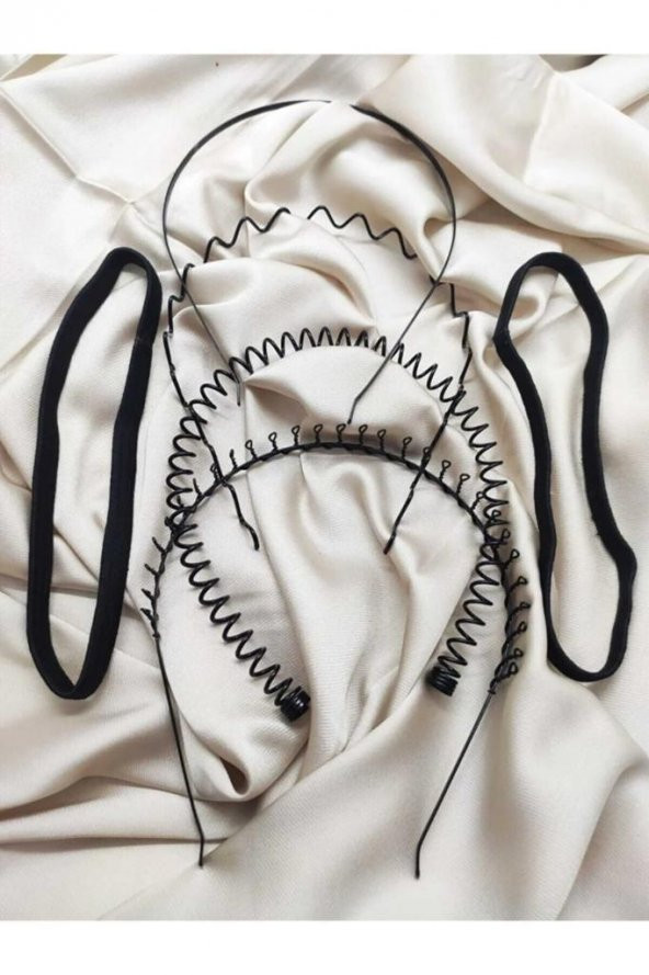 5 adet Sporcu Saç Bandı, Zigzag,taç Yaylıl,taç Taraklı Taç ,düz Tel Taç unisex toka ürün görseli 1