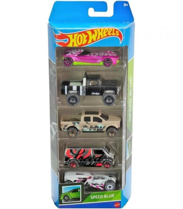 HOT WHEELS 5'li Araba Seti metal Hw Glow Wheels Lisanslı hot wheels ürün görseli 1