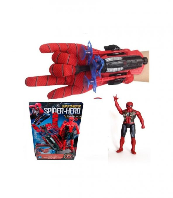 Örümcek Adam VANTUZ Atıcı Eldiven Spiderman Oyuncak Yapışan Ağ Fırlat ürün görseli 1