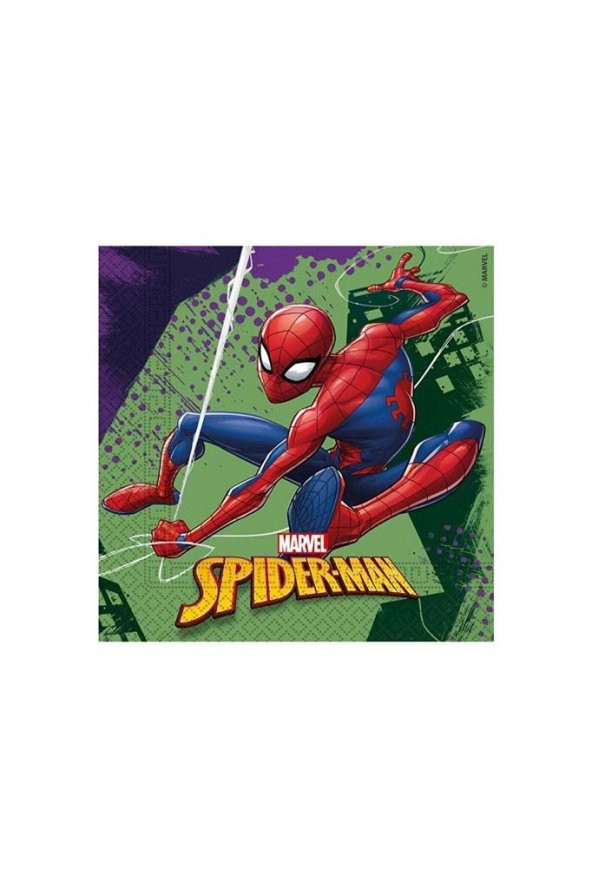 DZC KUZENLER AVM spıderman Kağıt Peçete 20 adet 33x33 cm PARTİ DOĞUM GÜNÜ MALZEMELERİ ürün görseli 1
