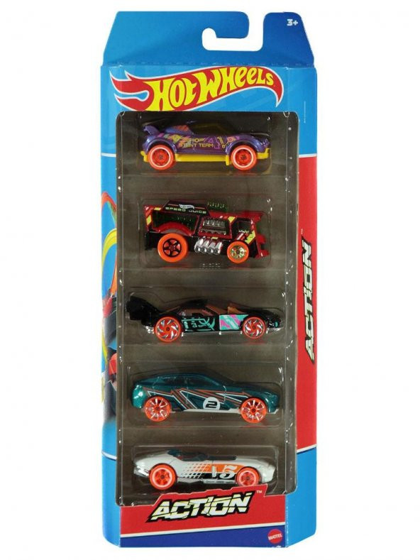 DZC KUZENLER AVM HOTWHEELS 5 Lİ METAL ARABA ORJİNAL SET DEMİR ARABALAR OYUNCAK ürün görseli 1
