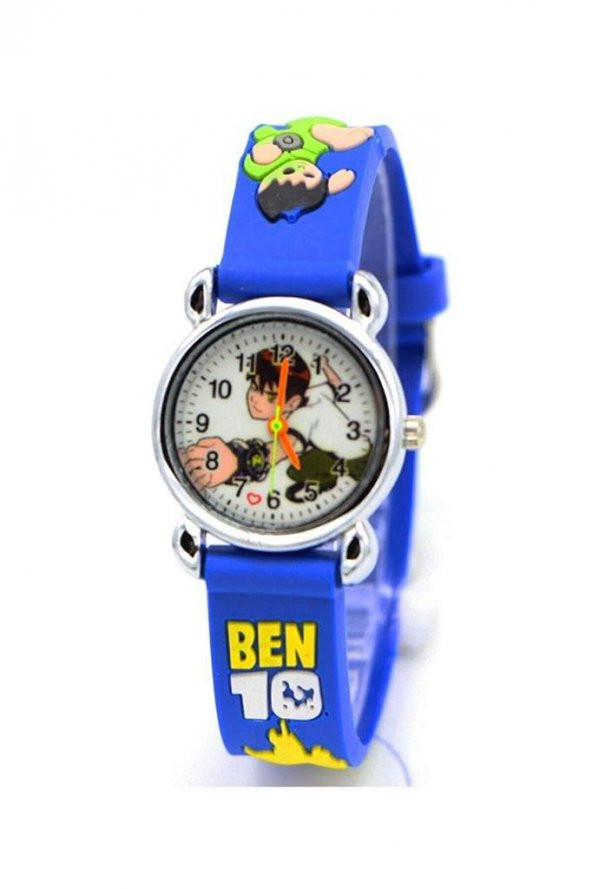 DZC KUZENLER AVM BEN 10 DESENLİ SAAT ÇOCUK KOL SAATİ SİLİKON KORDON ANALOG ürün görseli 1