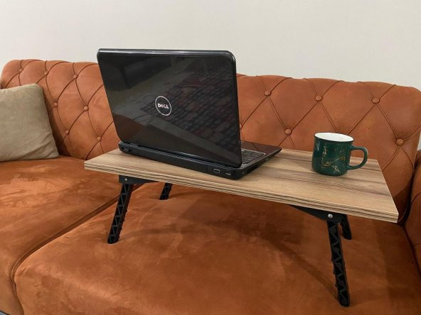 DZC KUZENLER AVM MDF SUYA DAYANIKLI 68X35  KAHVALTI YATAK LAPTOP MASASI DER ÇALIŞMA SEHPA AYAKLARI KATLANIR ürün görseli 1