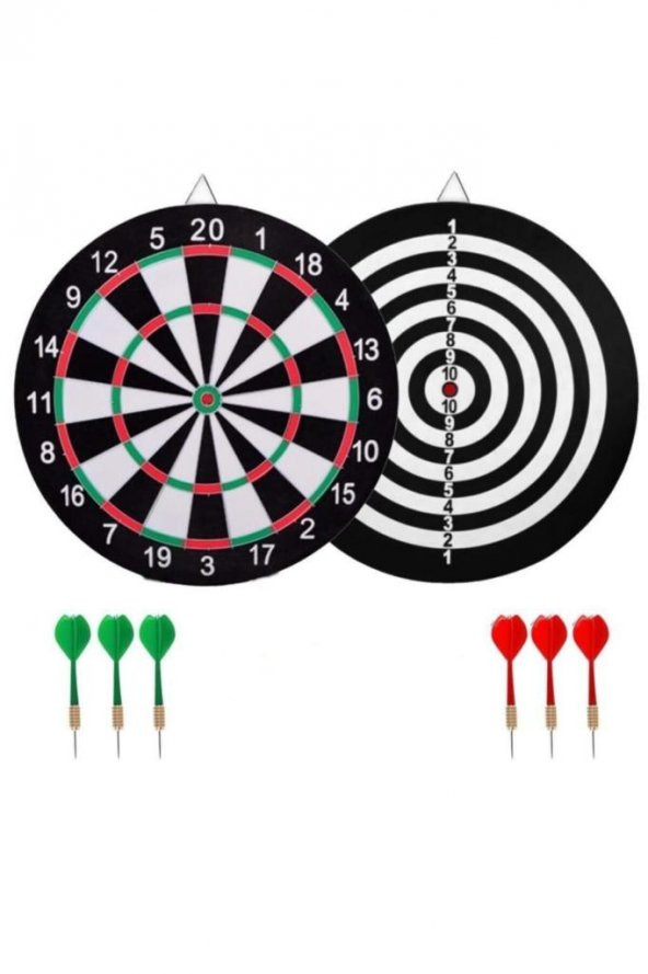DZC KUZENLER AVM İĞNELİ Dart Tahtası DEV BÜYÜK BOY Çift Taraflı 45 Cm 6 Ok SPOR AKTİVİTE OYUNCAK ürün görseli 1