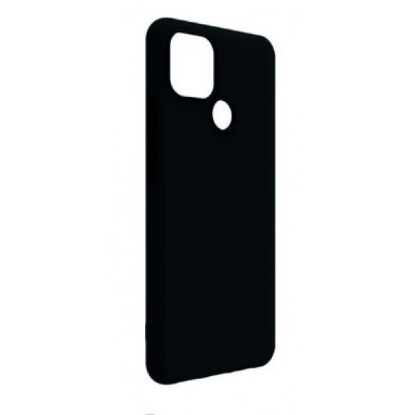 Realme C25 Ruber Case Yumuşak Slikon Kılıf Siyah ürün görseli 1