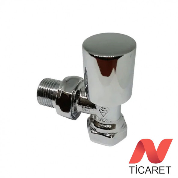 KAS 1/2" Krom Köşe Radyatör/Havlupan  Vanası ürün görseli 1