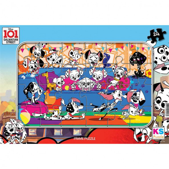 KS Games 24 Parça 101 Dalmatian (101 Dalmaçyalı) Frame Puzzle ürün görseli 1