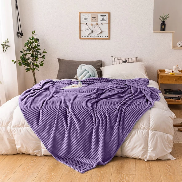 Tek Kişilik Fitilli Yumuşak Dokulu Battaniye 170 x 230 cm ürün görseli 1