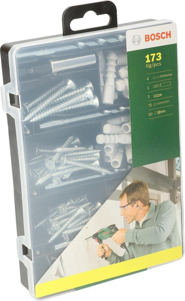 Bosch 173 Parça Sabitleme , Dübel, Vidalama Ve Matkap Uç Seti ürün görseli 1