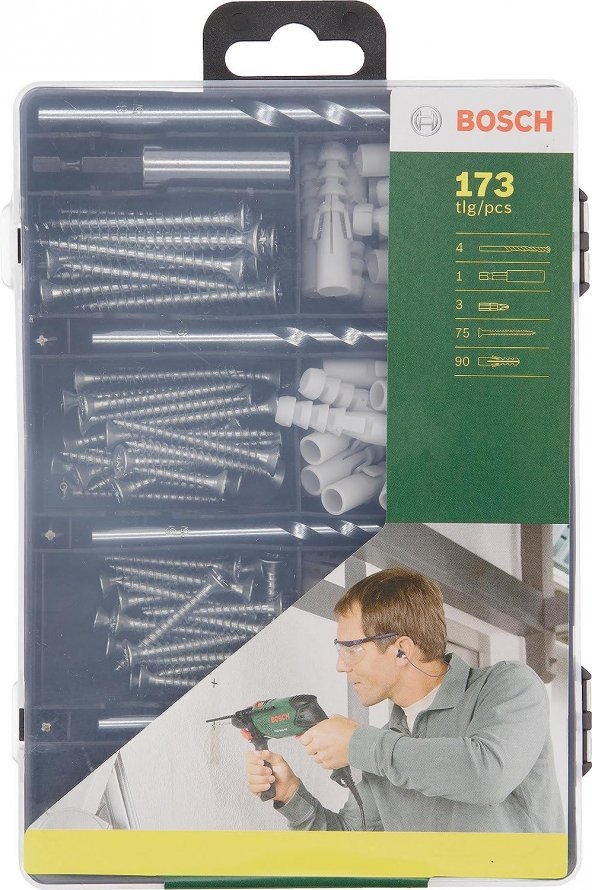 Bosch 173 Parça Sabitleme , Dübel, Vidalama Ve Matkap Uç Seti - Resim 4