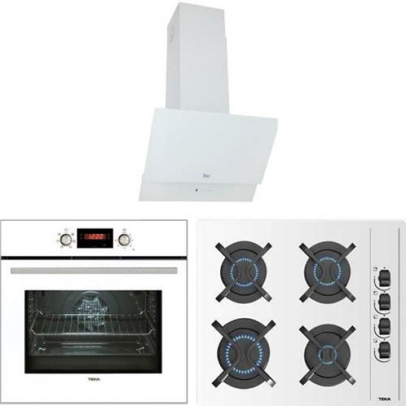 Teka - Chef 8 Ankastre Set - (Hak 627 Wh Fırın + Gbc 64002 Wh Ocak + Tvt 60.1 Davlumbaz) - Beyaz - 64000468 ürün görseli 1