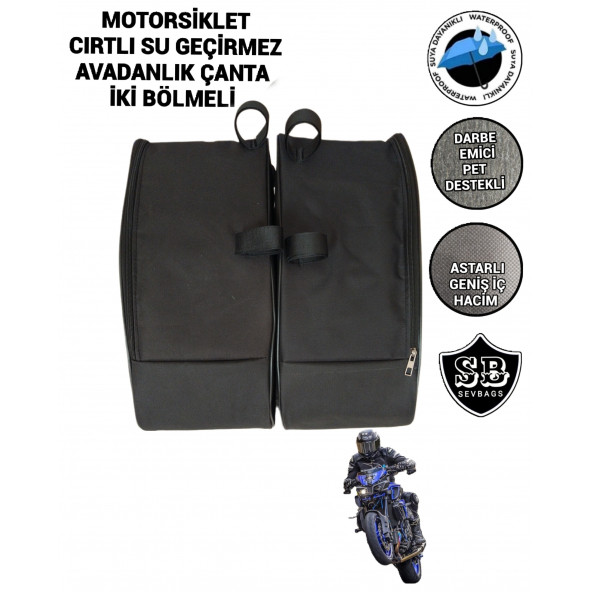MOTORSİKLET SU GEÇİRMEZ YAN AVADANLIK ÇANTALARI 40CM ürün görseli 1