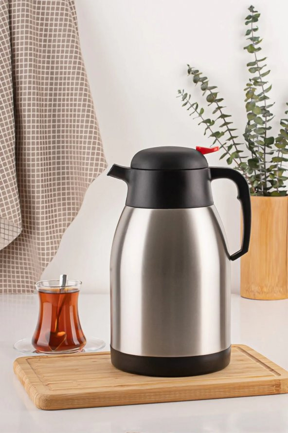PNG-1250 Inox 2.5 Litre Çift Kat Çelik Çay Termosu ürün görseli 1