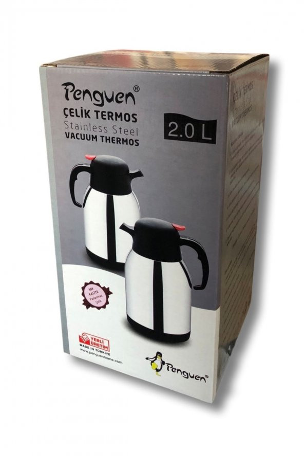 2 Litre Çift Kat Çelik Çay Termosu 1200a (YENİ MODEL) - Resim 2
