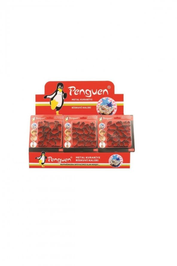 Penguen Mix 18 Parça Metal Kurabiye Kalıbı Png-1712 ürün görseli 1