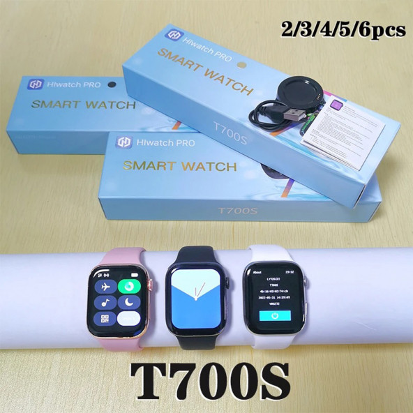 T700s Yan Tuş Aktif Akıllı Saat Arama Bildirim Okuma Amoled Tam Ekran Iphone Android Destekli SİYAH RENK ürün görseli 1