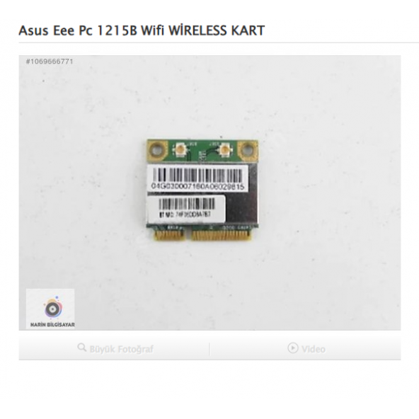 Asus Eee Pc 1215B Wifi WİRELESS KART ürün görseli 1