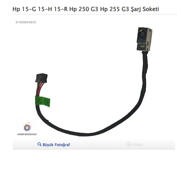 Hp 15-G 15-H 15-R Hp 250 G3 Hp 255 G3 Şarj Soketi ürün görseli 1
