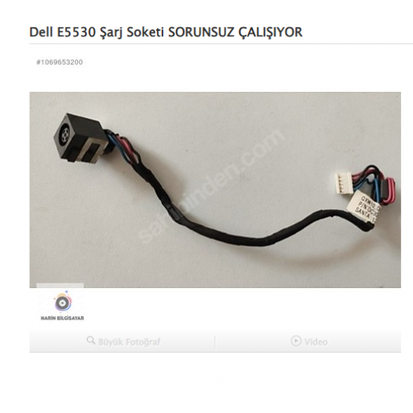 Dell E5530 Şarj Soketi SORUNSUZ ÇALIŞIYOR ürün görseli 1