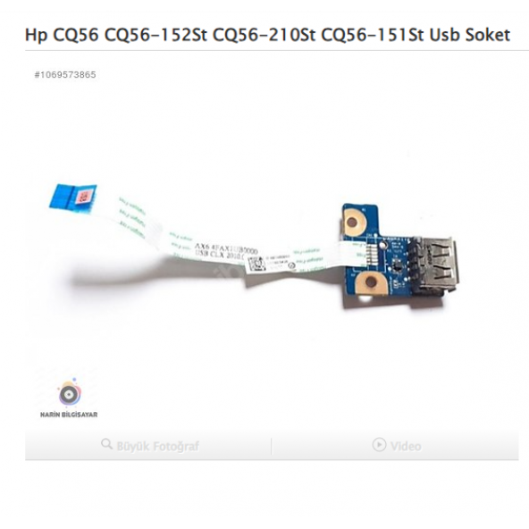 Hp CQ56 CQ56-152St CQ56-210St CQ56-151St Usb Soket ürün görseli 1