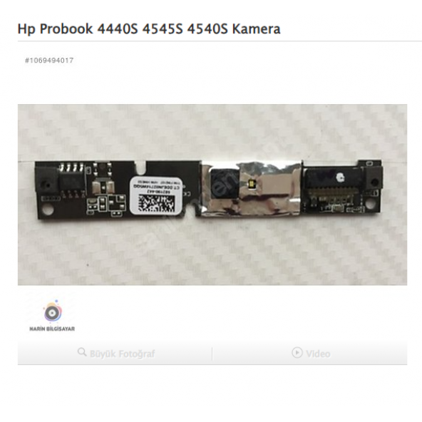 Hp Probook 4440S 4545S 4540S Kamera ürün görseli 1