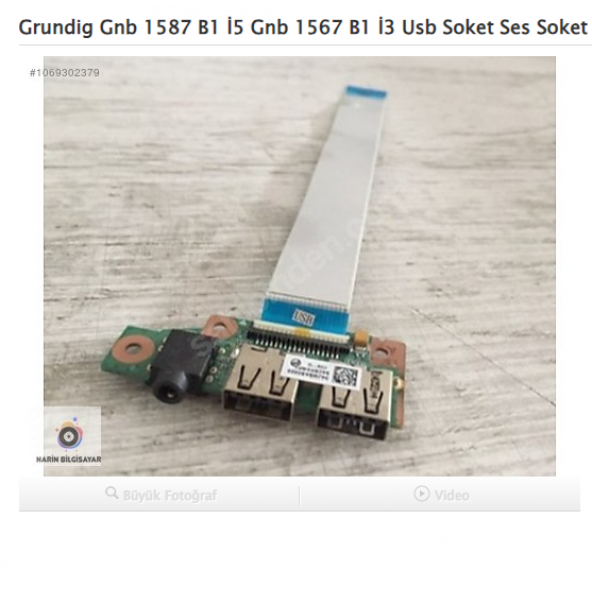 Grundig Gnb 1587 B1 İ5 Gnb 1567 B1 İ3 Usb Soket Ses Soket ürün görseli 1