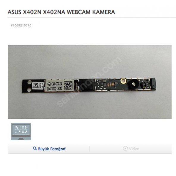 ASUS X402N X402NA WEBCAM KAMERA ürün görseli 1