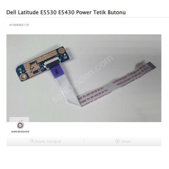 Dell Latitude E5530 E5430 Power Tetik Butonu ürün görseli 1