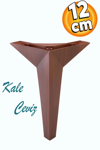Kale Lüks Mobilya Koltuk Kanepe Sehpa Tv Ünitesi Ayağı 12 Cm Kahverengi Ahşap Desenli Ayakları ürün görseli 1