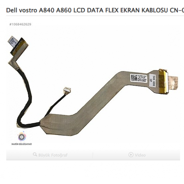 Dell vostro A840 A860 LCD DATA FLEX EKRAN KABLOSU CN-0J986H ürün görseli 1