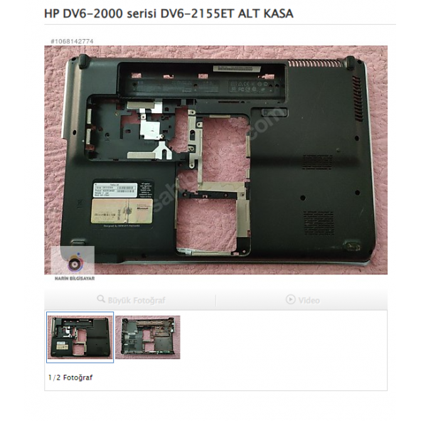 HP DV6-2000 serisi DV6-2155ET ALT KASA ürün görseli 1