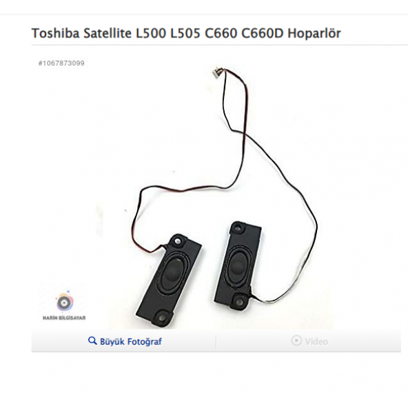 Toshiba Satellite L500 L505 C660 C660D Hoparlör ürün görseli 1