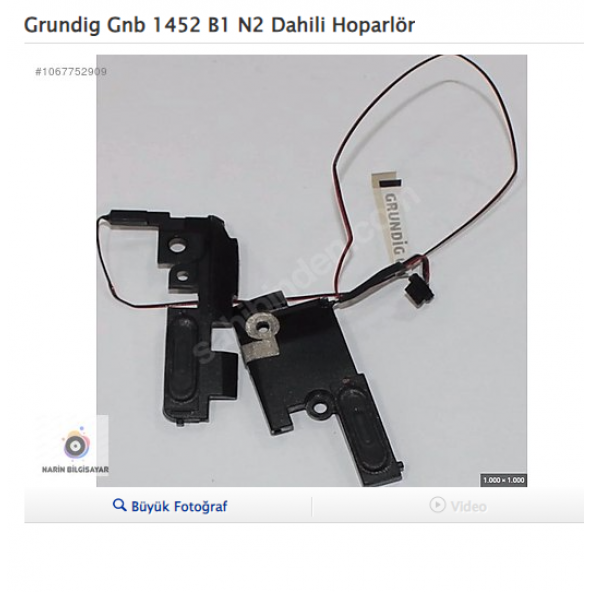 Grundig Gnb 1452 B1 N2 Dahili Hoparlör ürün görseli 1