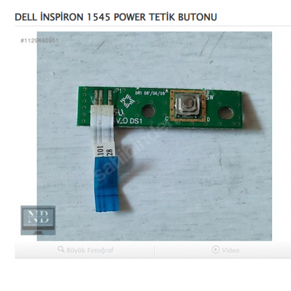 DELL İNSPİRON 1545 POWER TETİK BUTONU ürün görseli 1