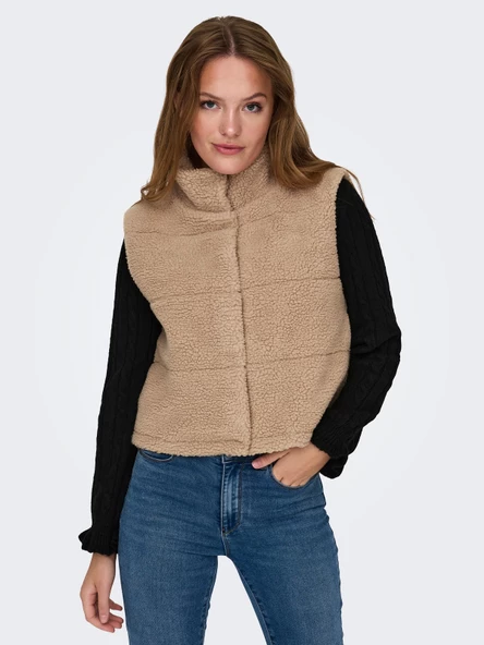 ONLY Bayan Peluş Kısa Yelek 15301373 ürün görseli 1
